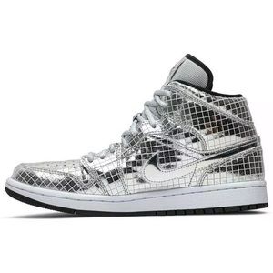 Nike Air Jordan 1 Mid SE Disco Metallic Sneakers